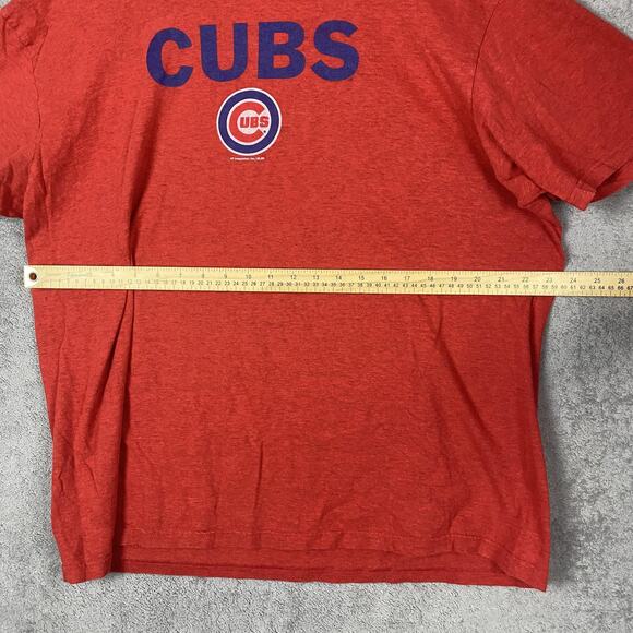 Chicago Cubs Shirt Mens 2XL Red MLB Baseball Ring Spun Soft Tee Comfortable Fit - Picture 3 of 8
